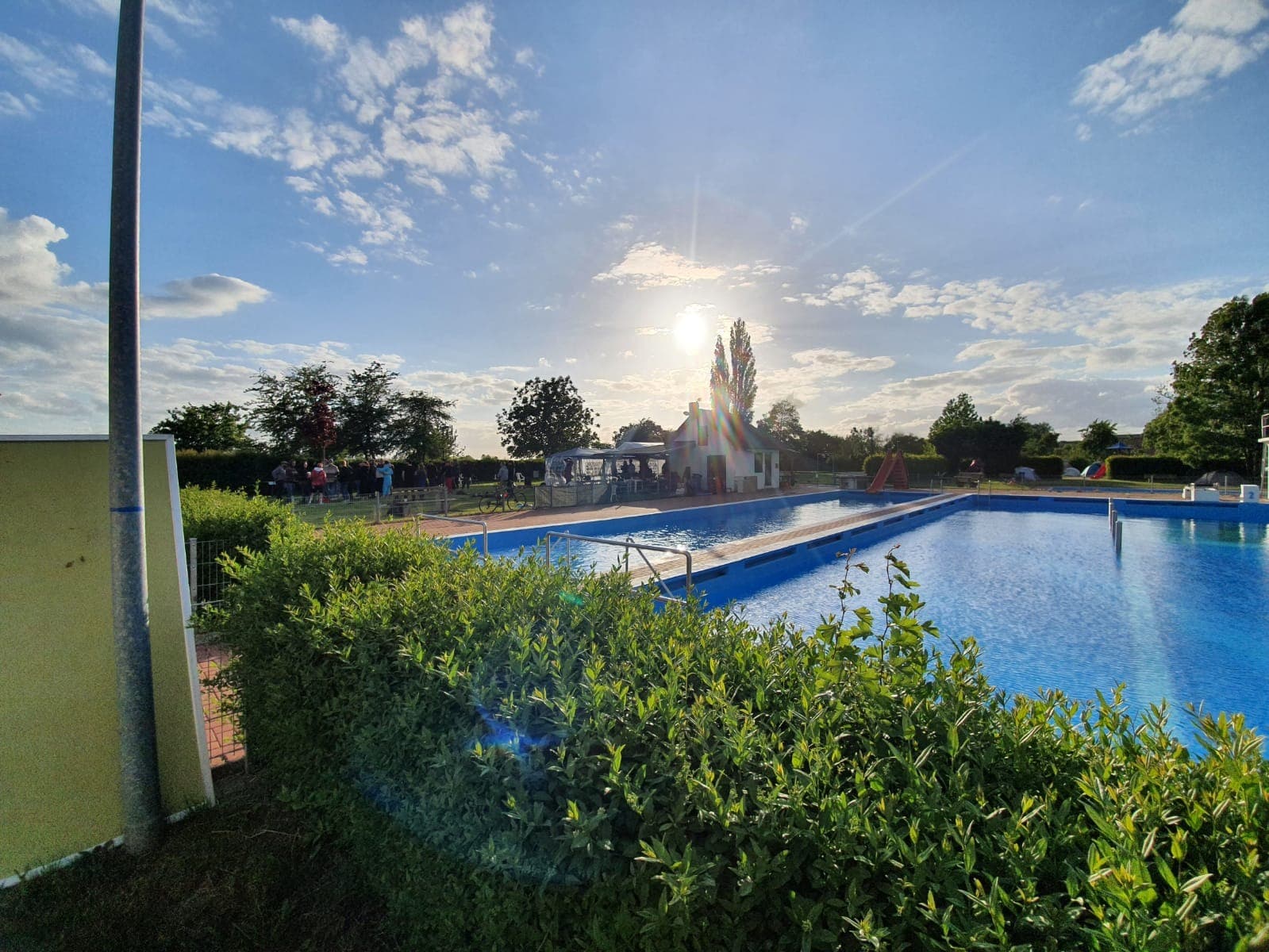 Blick aufs Freibad